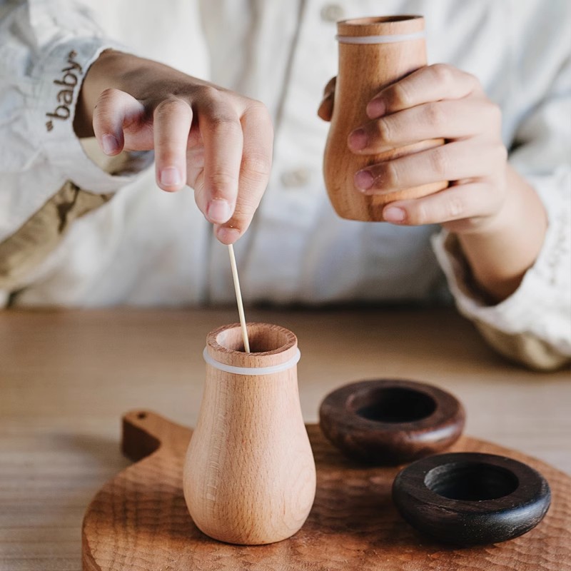 Creativo lindo seta nogal madera maciza palillo titular hogar de gama alta caja palillo de madera nogal nuevo registro chino