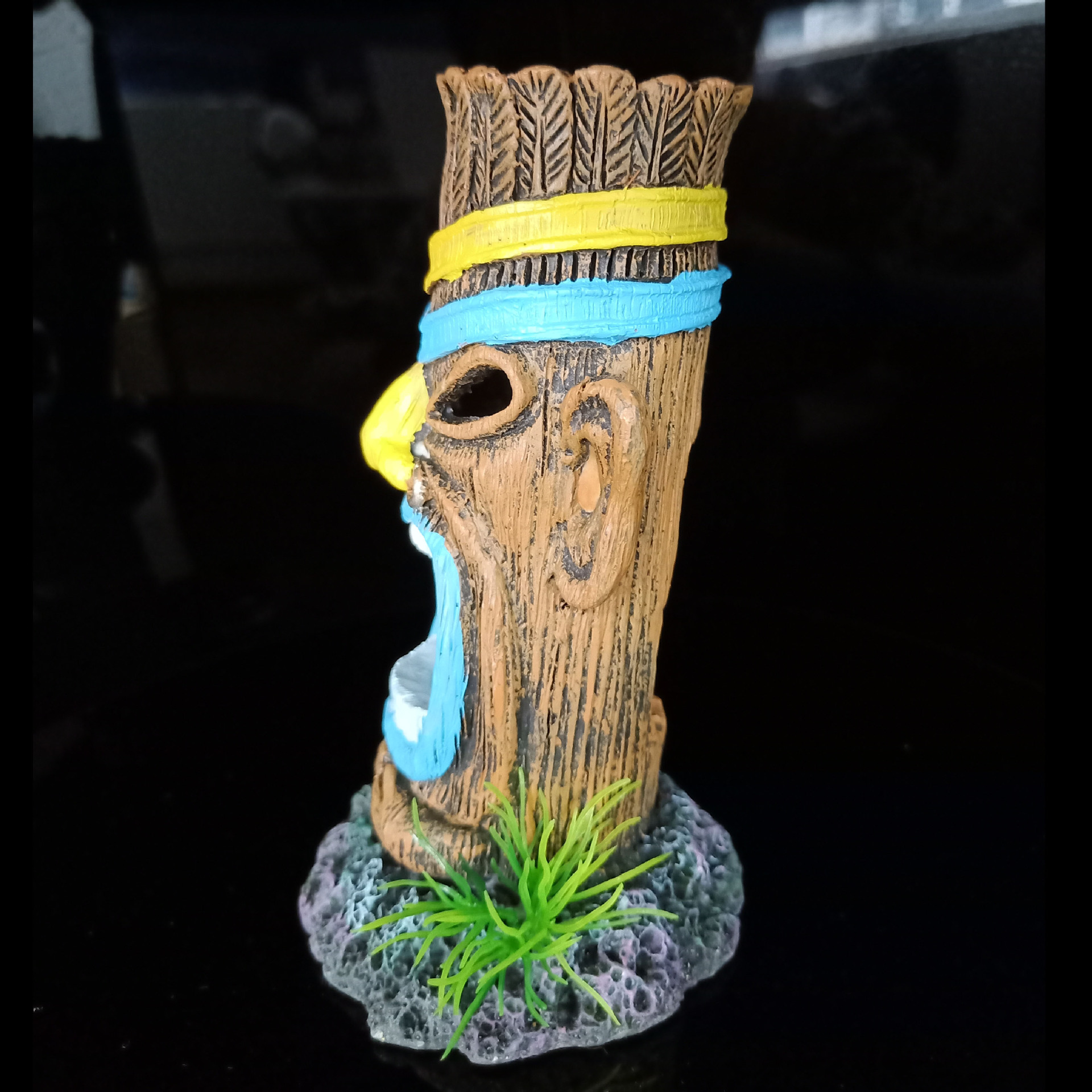 Resina decoraciones creativas micro paisaje maceta fideos personas indígenas decoración pecera decoración peces escondite casa