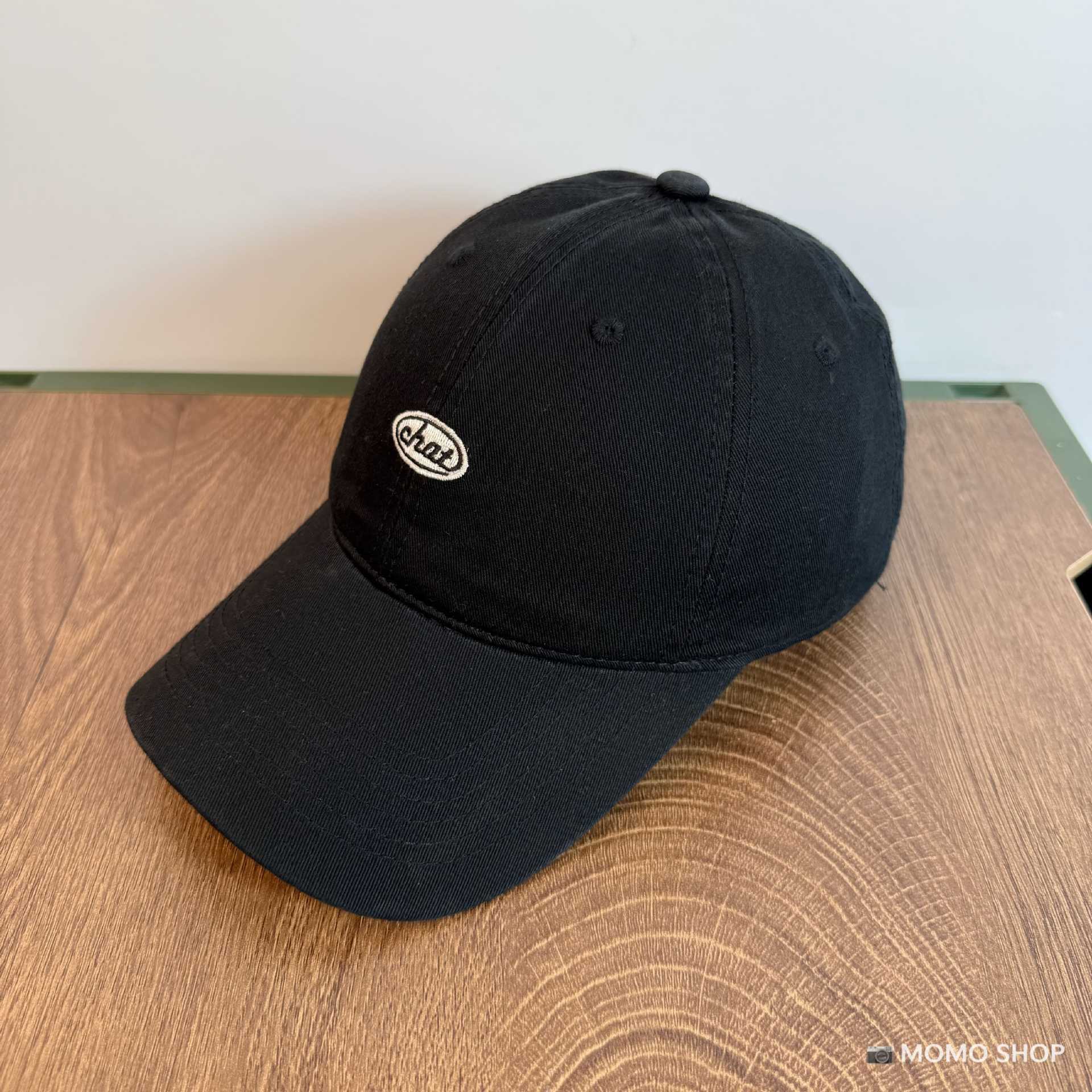 Moda chat bordado sombrero de béisbol para hombres cuatro estaciones, sombrero de lengua casual universal, sombrero de viento de la escuela coreana para mujeres muestran cara pequeña