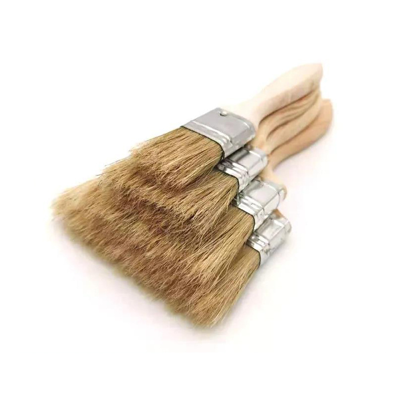Cepillo de pintura genuino Cepillo de pelo de cerdo de 3 pulgadas para uso industrial Fabricante de 4 cepillos pequeños Cerdo de 2 pulgadas Cepillo grueso Cepillo de aceite
