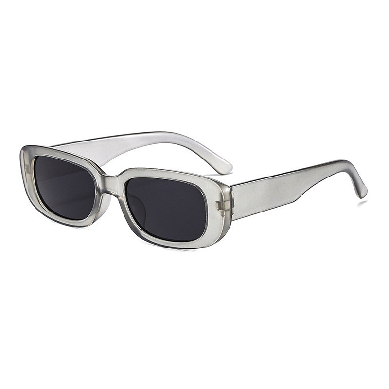 Gafas de sol rectangulares estilo ins, moda hip hop unisex, diseño fluorescente tipo Hong Kong, tendencia TikTok callejera