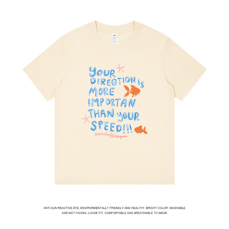 多用途のプリントコットン半袖Tシャツ、男性と女性用、和風の新鮮でカジュアルな夏のデザイン、インス卸売|undefined