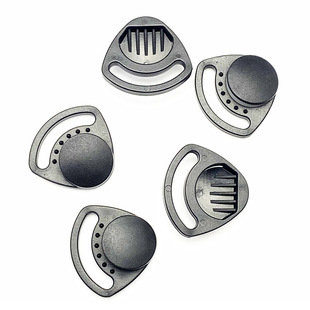 Factory wholesale plastic buckle helmet belt accessories webbing adjustment triangle shell buckle safety hat fan-shaped belt buckle