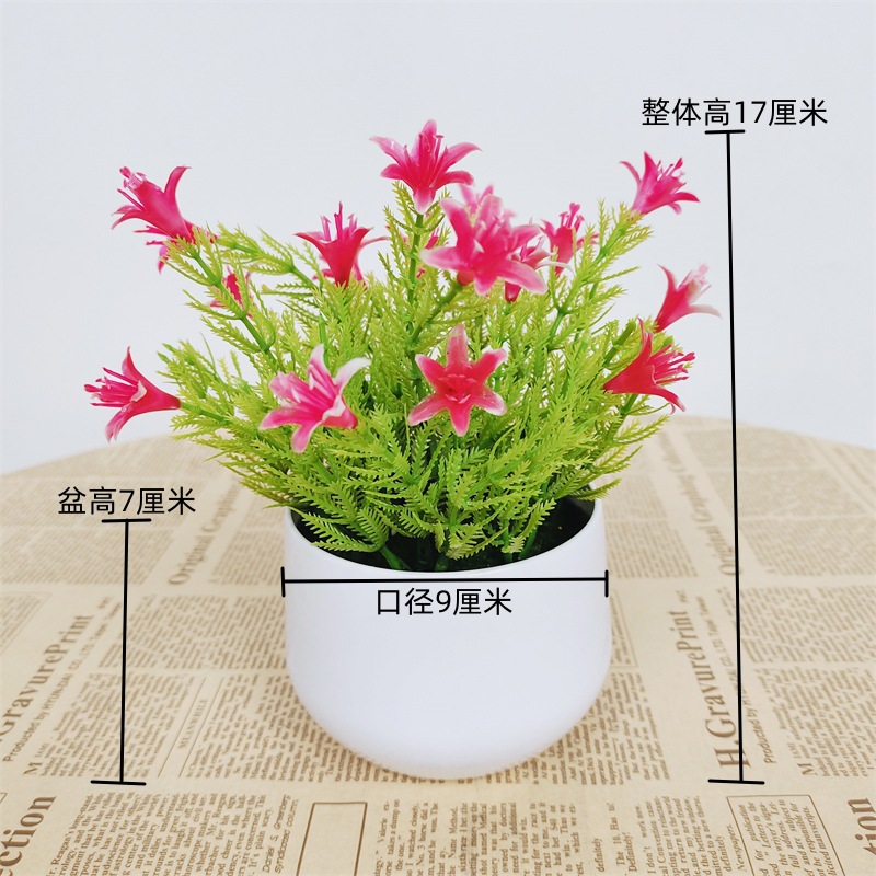 Pequeña imitación de flores falsas decoraciones de sala de estar decoración de mesa de té flores de plástico mano flores falsas plantas decoraciones