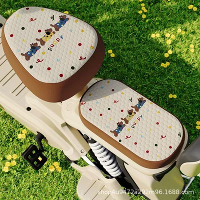Electric car cushion | Cover Yadi Emma Bell Insulated - electric-bicycle-front-rear-seat-cover-wangwang-puppy-long-bingdoudou-electric-bicycle-seat-cover-see-details-for-size