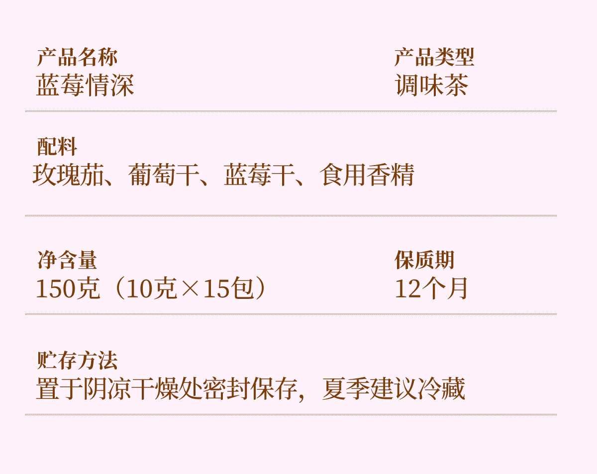 Blueberry Sour Plum Drink Herbal Tea Pack (Suan Mei Tang) — Cold-Brew Fruit & Flower Blend, 15 Sachets in use