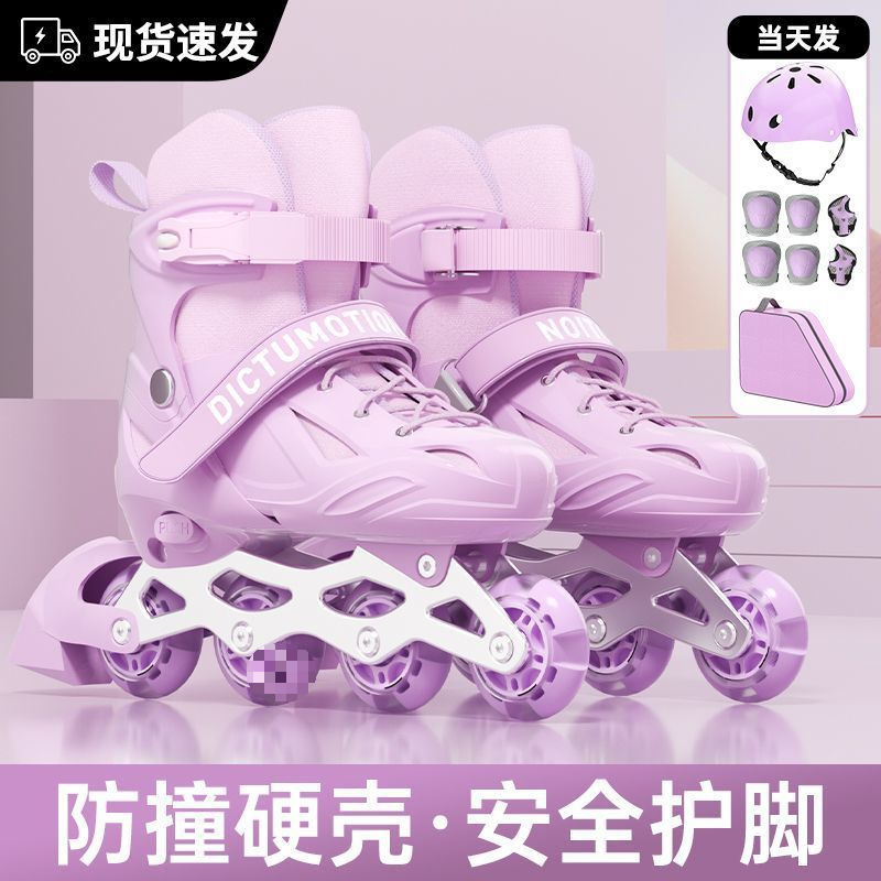 Children's Roller Skates, Roller Skates for Girls, Beginners, Roller Skates, Roller Skates, Inline Skates for Boys, Adjustable Size for Girls