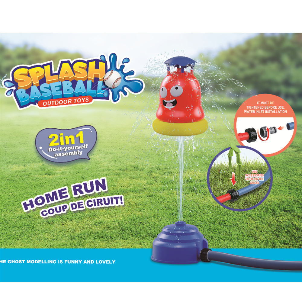 Nuevos productos transfronterizos para niños al aire libre rociadores de agua fantasma béisbol 2 en 1 juego de juguetes TK interactivo al aire libre juguetes de agua