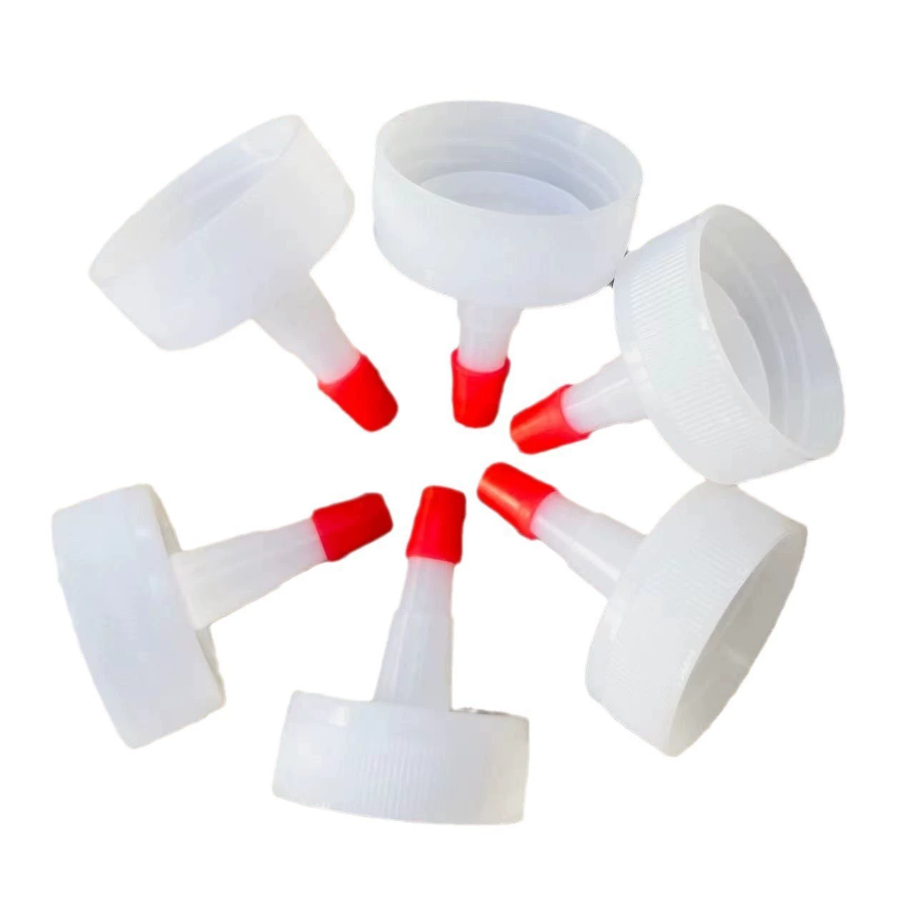 Крышка для бутылки с минеральной водой с заостренным концом, маленькая красная крышка, крышка для небольшой кухонной бутылки для приправ, пластиковый адаптер для сжатия, герметичная крышка для масляницы.