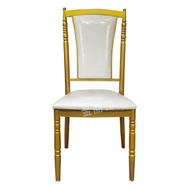 Transfronterizo exclusivo de hierro dorado restaurante comedor silla nórdica Luz de lujo Hotel banquete silla suave bolsa respaldo silla al por mayor