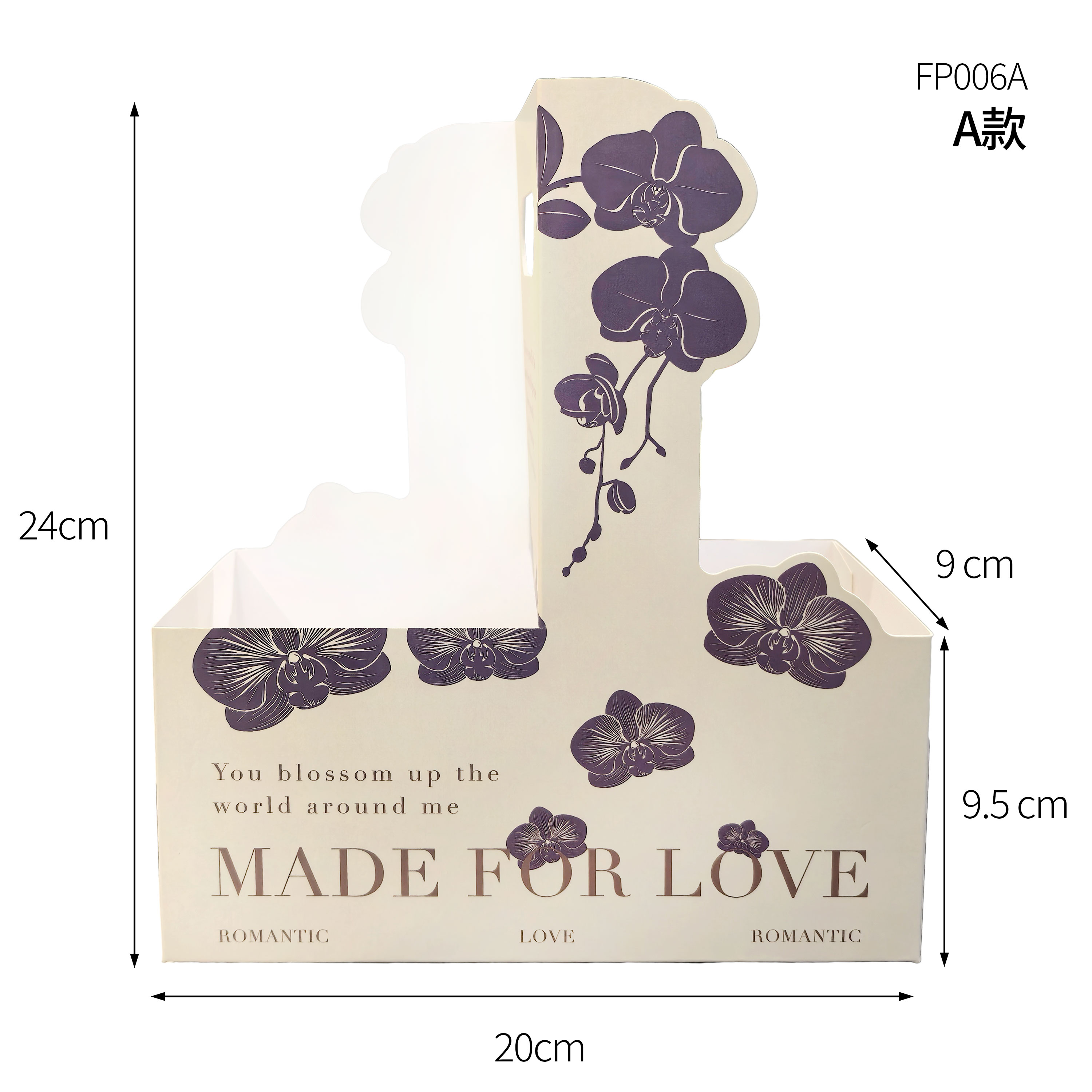 Caja de flores de café Bolsa de flores del día del maestro Bolsa de flores de camellia Caja de regalo Caja de embalaje floral Cesta de flores Caja de regalo de flores