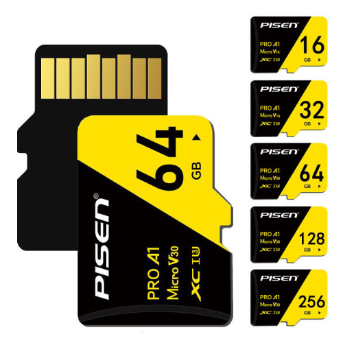Pisen U3 High-Speed 16GB Memory Card 32GB Storage TF Card for Phones 128GB Drones 64GB Surveillance Dash Cameras