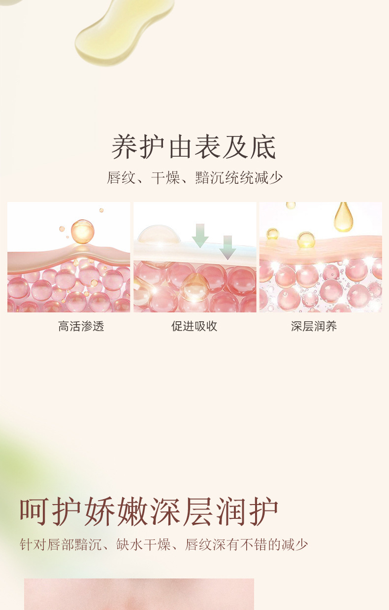 NOVO Soft and Moisturizing Day and Night Lip Mask Moisturizes, hydrates, hydrates, prevents dryness and cracking, and reduces lip lines. Lipstick base Lip balm undefined