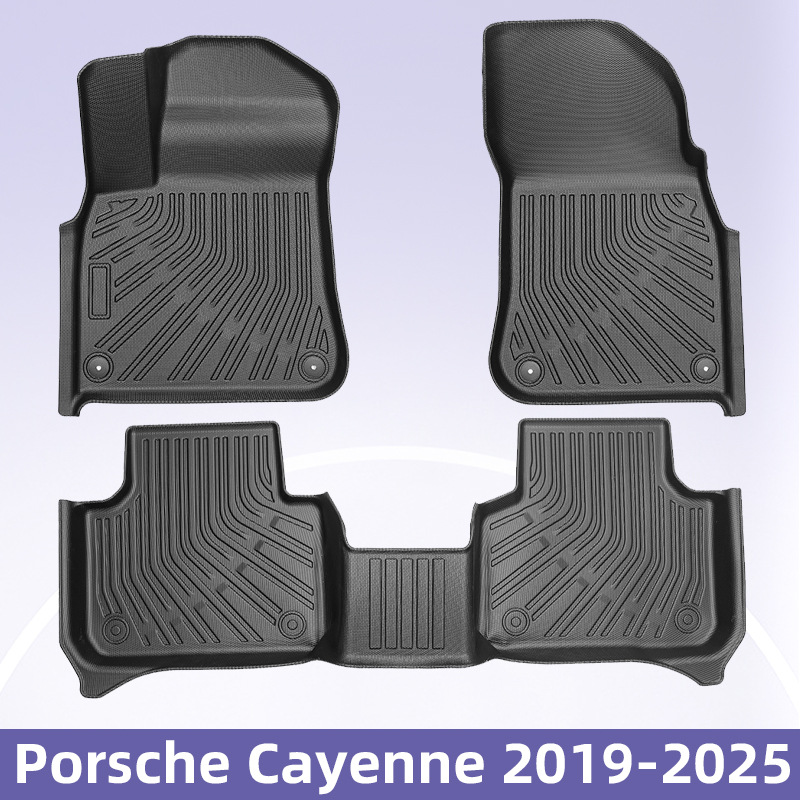 Aplicable a Porsche Cayenne 2019 - 2025 TPE Foot Pads 3D All Weather Material Backpack Pad