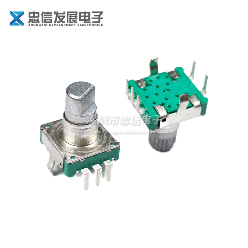 EC11 SMD/ピンロータリーエンコーダハンドル長さ 11 ミリメートルデジタルポテンショメータ 5 ピンスイッチ付き 15 パルス|undefined