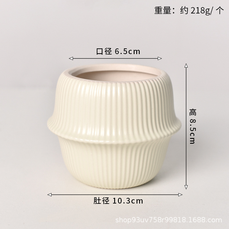 Pot de cerámica crema INS lujo ligero de alto nivel sensación de plantación de orquídeas mariposa simple orquídeas plantación de pot de porcelana blanca Dehua