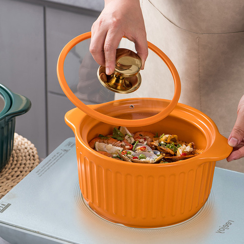 Manufacturer wholesale light luxury Nordic style casserole soup pot color stew pot soup and porridge gas open flame gift color box
