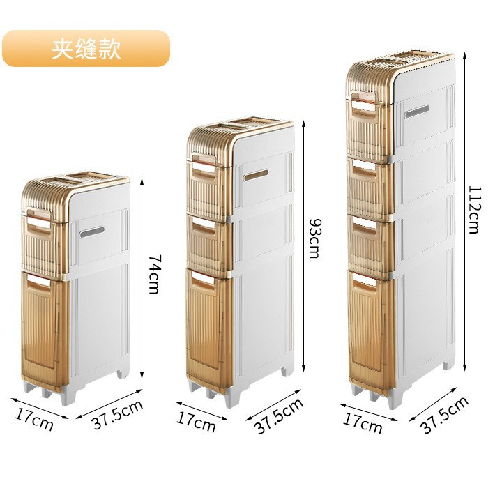 Estante de almacenamiento de cocina de baño con grietas Gabinete de almacenamiento doméstico de piso a techo de varias capas Gabinete de acabado de inodoro de baño ultra estrecho