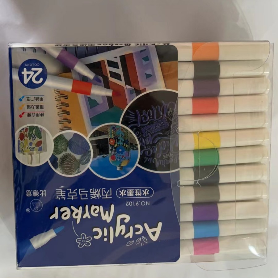 Cixi acrílico marcador de 24 colores 48 colores estudiantes de arte impermeable papel impermeable acrílico pintado lápiz