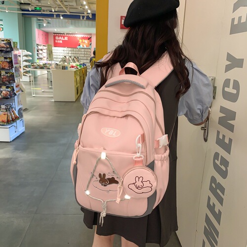 New niche personality backpack women's large-capacity casual travel backpack versatile Ruiying junior high school student school bag