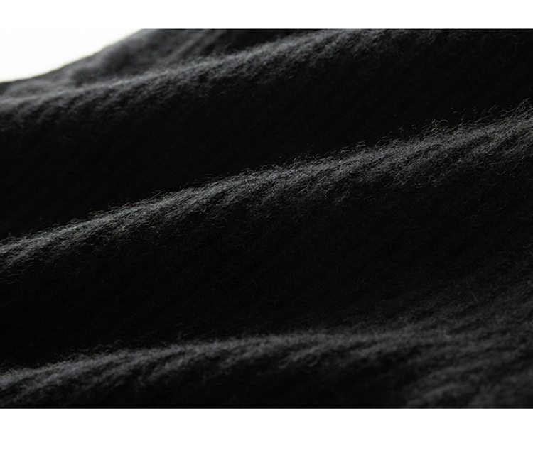 Mũ len cashmere kèm khăn quàng cổ liền khối nữ dệt kim giữ ấm tai mùa thu đông — Màu cà phê hoa, Màu cà phê đỏ, Màu xanh hải quân, Rượu vang đỏ chi tiết 27
