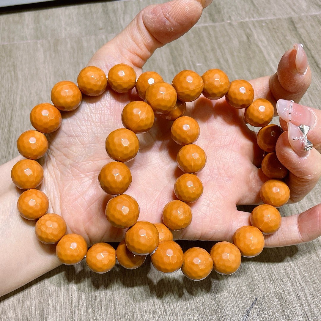 Diamantenoberfläche, phasenloses Affenkopf-Armband, reich verziert mit geschnitztem Walnussholz, DIY-Kulturspiel, Pfirsichkern, schlichter einzelner Kreis_voghion.com