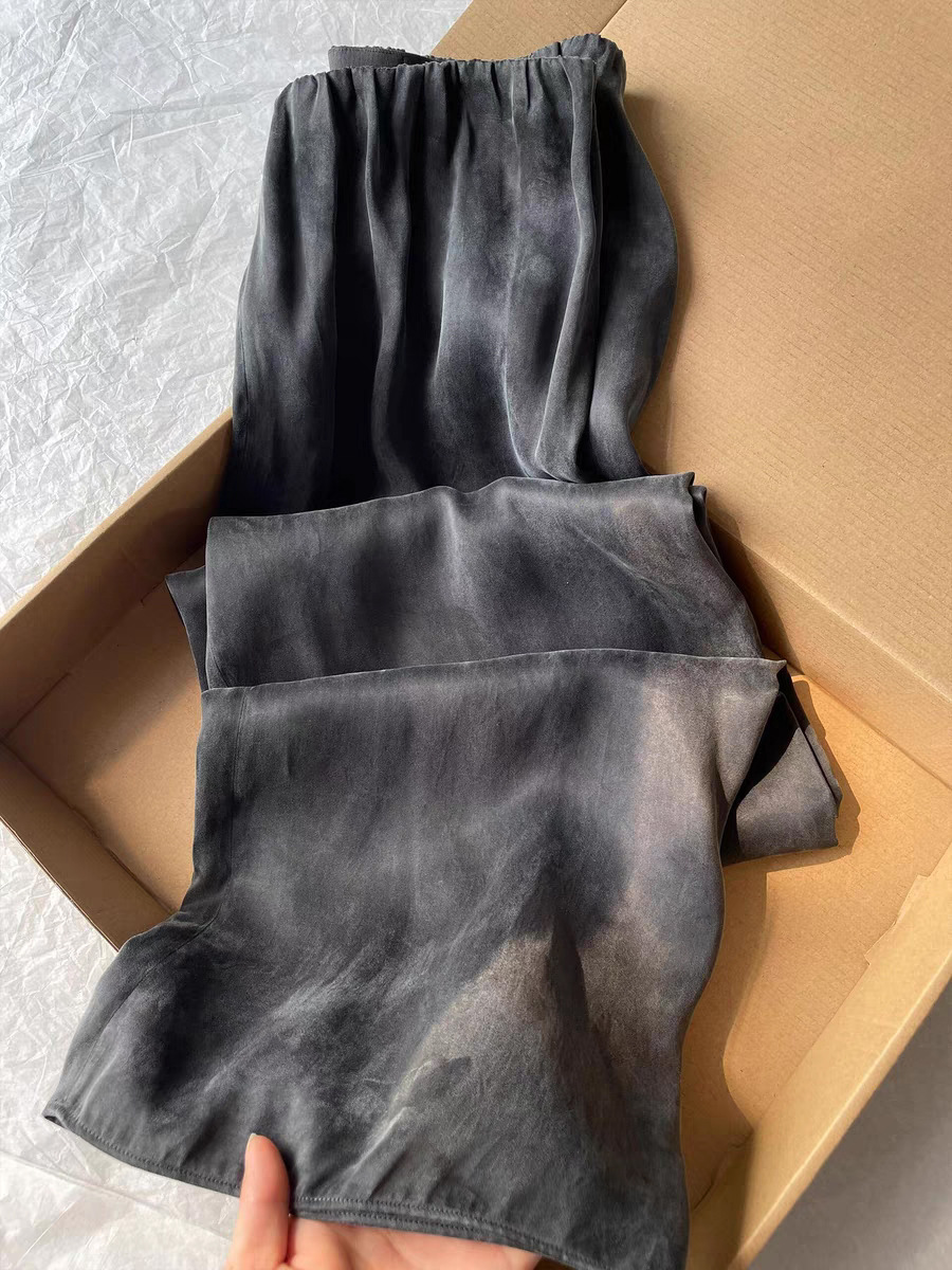 Quần culottes nữ ống rộng mềm mại mùa hè — màu xám chi tiết 1
