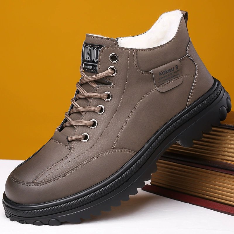 Martin сапоги мужские 2024 зимние ретро высокие ботинки модные мужские ботинки бархат утолщенные теплые снежные сапоги