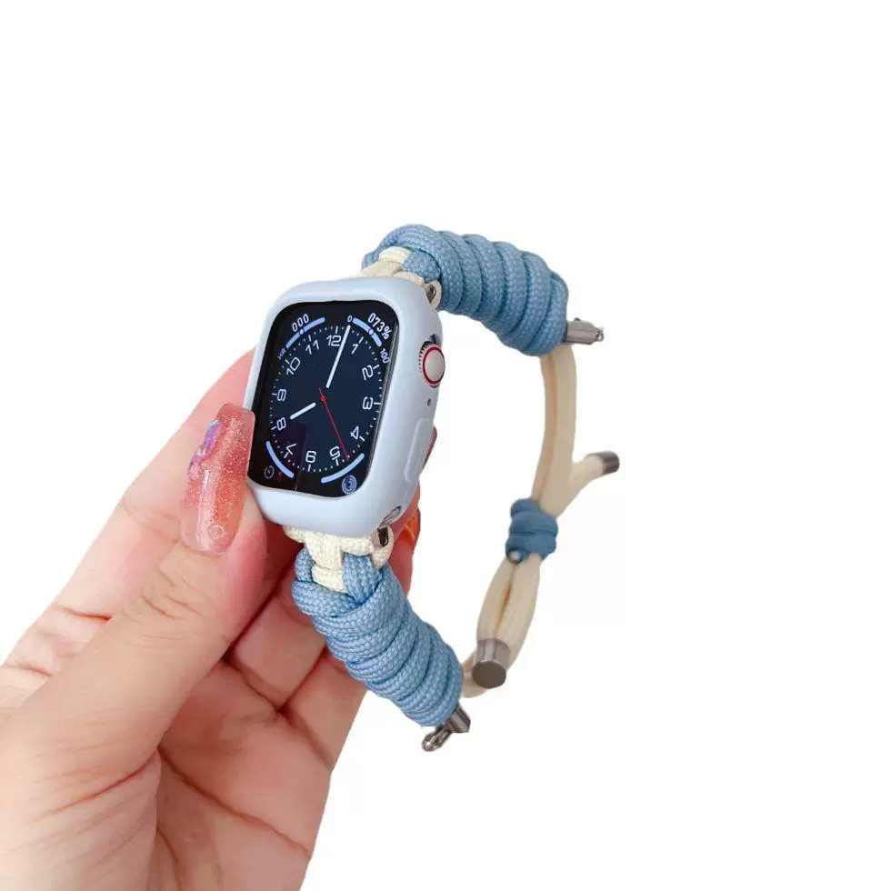 Новая модель подходит для ремешка Apple Watch8, весна-лето Dabian Band IWATCH, нейлоновая переплетенная метрическая лента