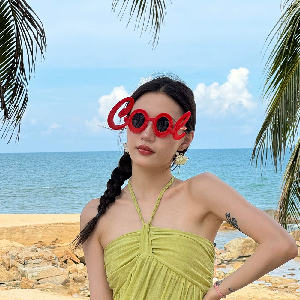 Beach sunglasses, glasses for party, wineglass for ice cream, graduation party