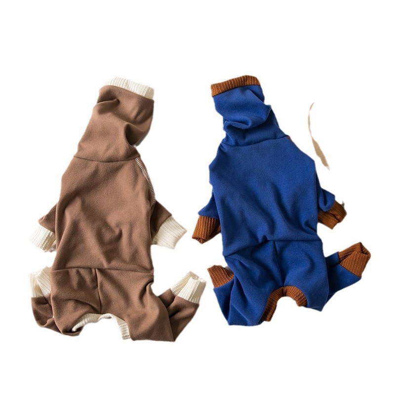 ペットベースプラスベルベット暖かい四本足服、微弾性グレイハウンドウィペット服、四本足服、大型犬の脱落防止服|undefined