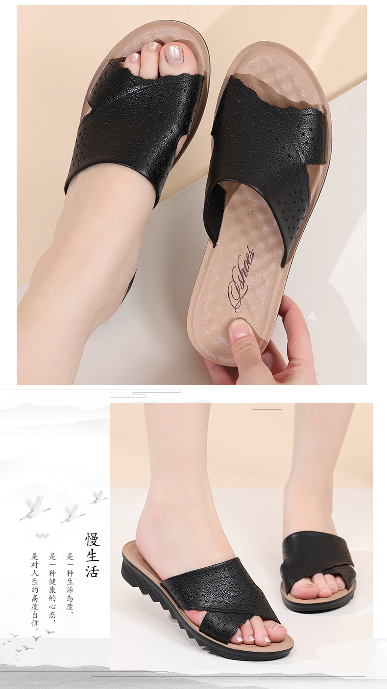 C4751 1050K GIÀY DÉP LÊ NỮ RUITDT BIG SIZE NGOẠI CỠ ĐẾ MỀM MÙA HÈ TRUNG NIÊN MA SÁT CHỐNG TRƯỢT GIÀY DÉP NỮ DA BÒ G03 SẢN PHẨM MỚI