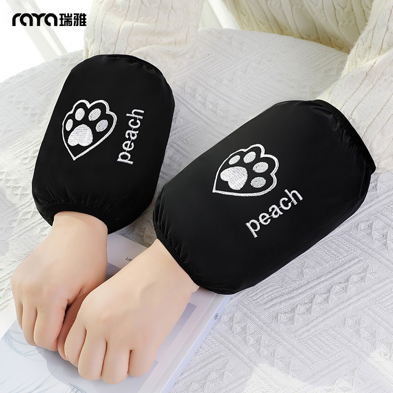 Short cartoon waterproof sleeve covers, cute design, for women, to protect sleeves from dirt and stains, suitable for autumn and winter, for students, children, and girls Short cartoon waterproof sleeve covers, cute design, for women, to protect sleeves from dirt and stains, suitable for autumn and winter, for students, children, and girls