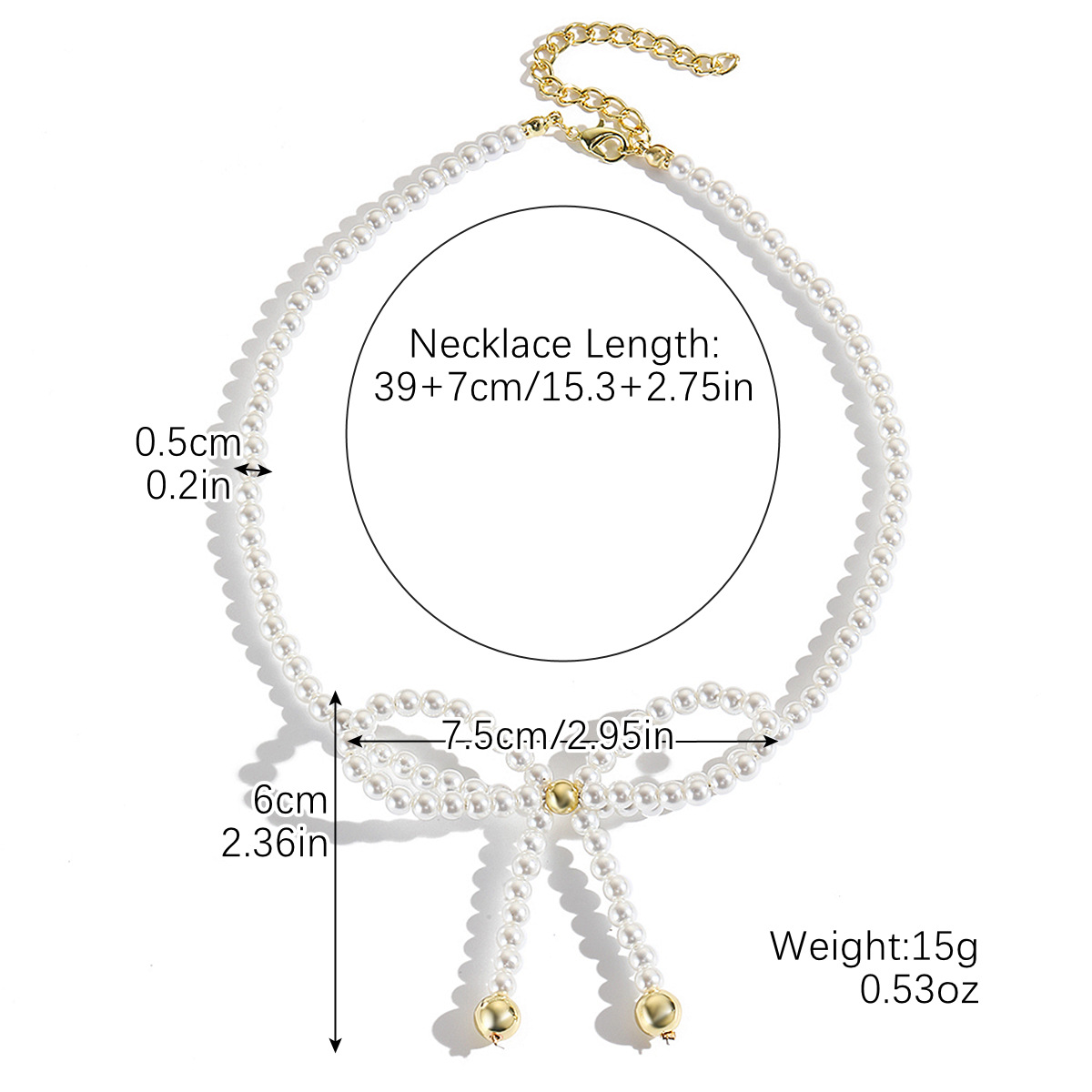 N2404-10 골드 구슬 목걸이