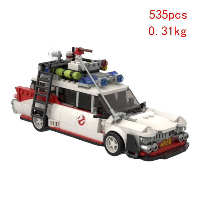 Cross-Border Hot Sale Spot Moc-59742 Ghostbusters Car Assembly Small Particle Building Block Model Toy