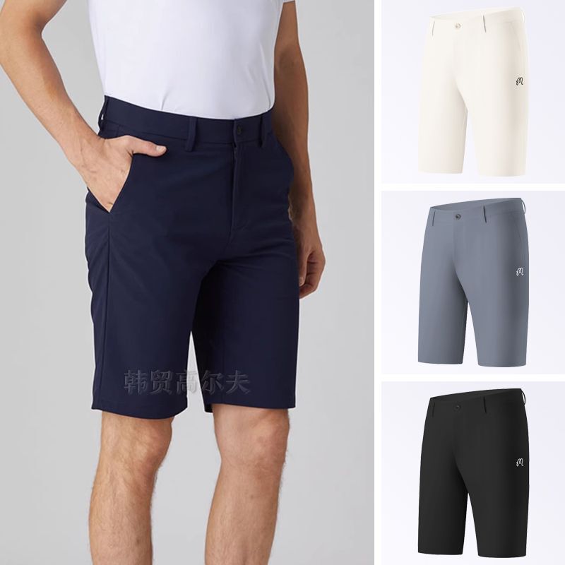 New Golf Shorts for Men, Quick-Dry Breathable Sports Shorts, Summer Golf Apparel, Men's Solid Color Mid-Length Pants