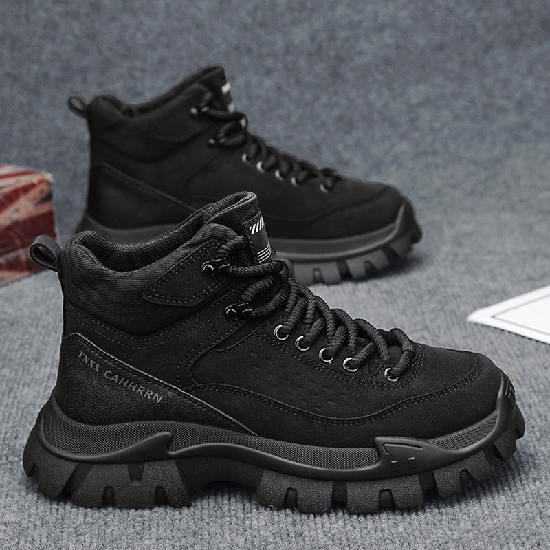 Платформенные низкие мужские ботинки (Martens), массивная подошва, осенняя повседневная обувь, размеры 39–44