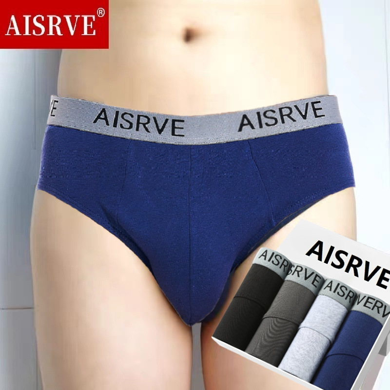 Gift box men's underwear cotton briefs waist youth pants loose pants plus size breathable bottoms wholesale