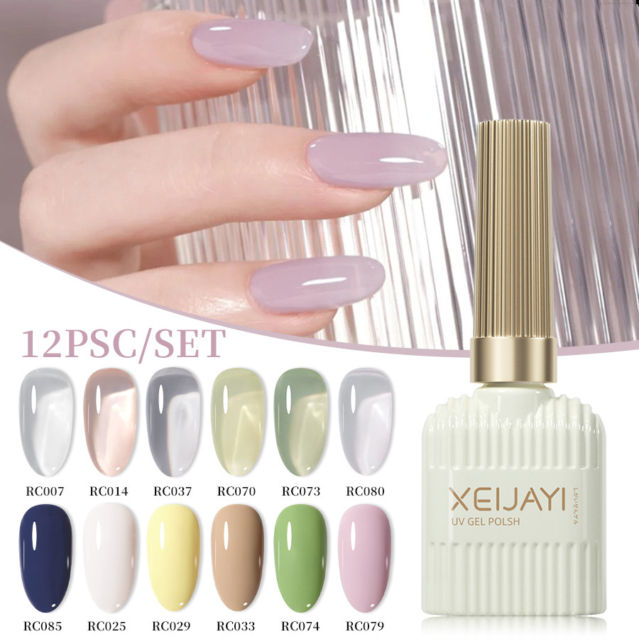 Xianjiayi 102 color nail polish glue new suit phototherapy glue popular online 12 color suit solid and lasting nail salon