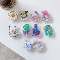 適用於支架貼片流沙手機卡通懶人摺疊支架流沙支架卡通入油包氣墊