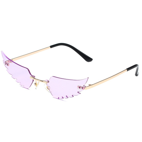  cross-border new sunglasses, European and American personality funny sunglasses, fashionable hip-hop wing sunglasses for women