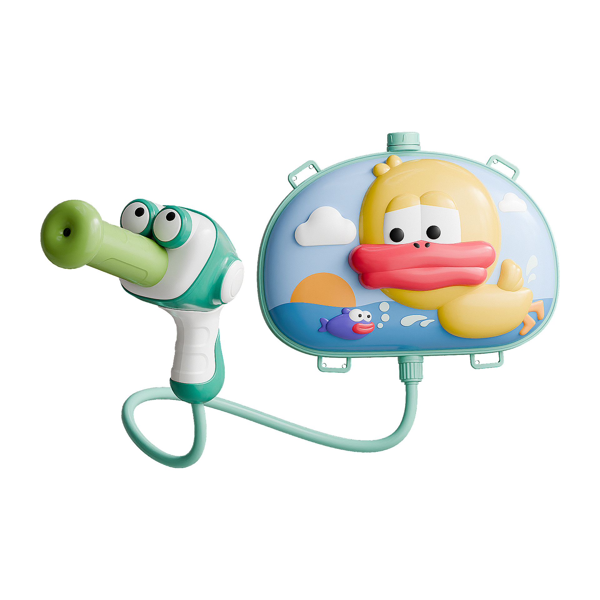 Mochila para niños pistola de agua para niños y niñas kindergarten bebé playa agua rociada agua agua agua jugando juguete pistola de agua extraída