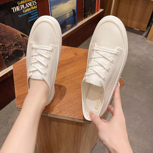 新款时尚四季鞋带学生小白鞋女pvc简约纯色女士浅口雨鞋
