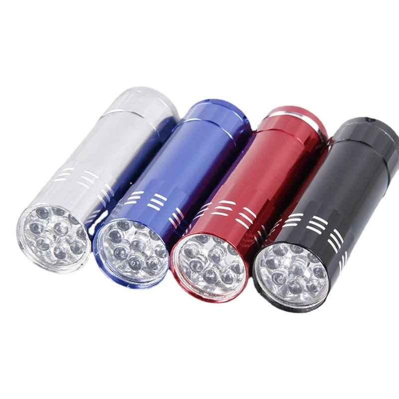 9LED фонарик карманный мини маленький фонарик алюминиевого сплава фонарик подарок фонарик логотип