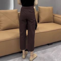 大きいサイズの秋の新型の高腰のカジュアルなズボンの子供のナシの形の体つきはやせて太っています。