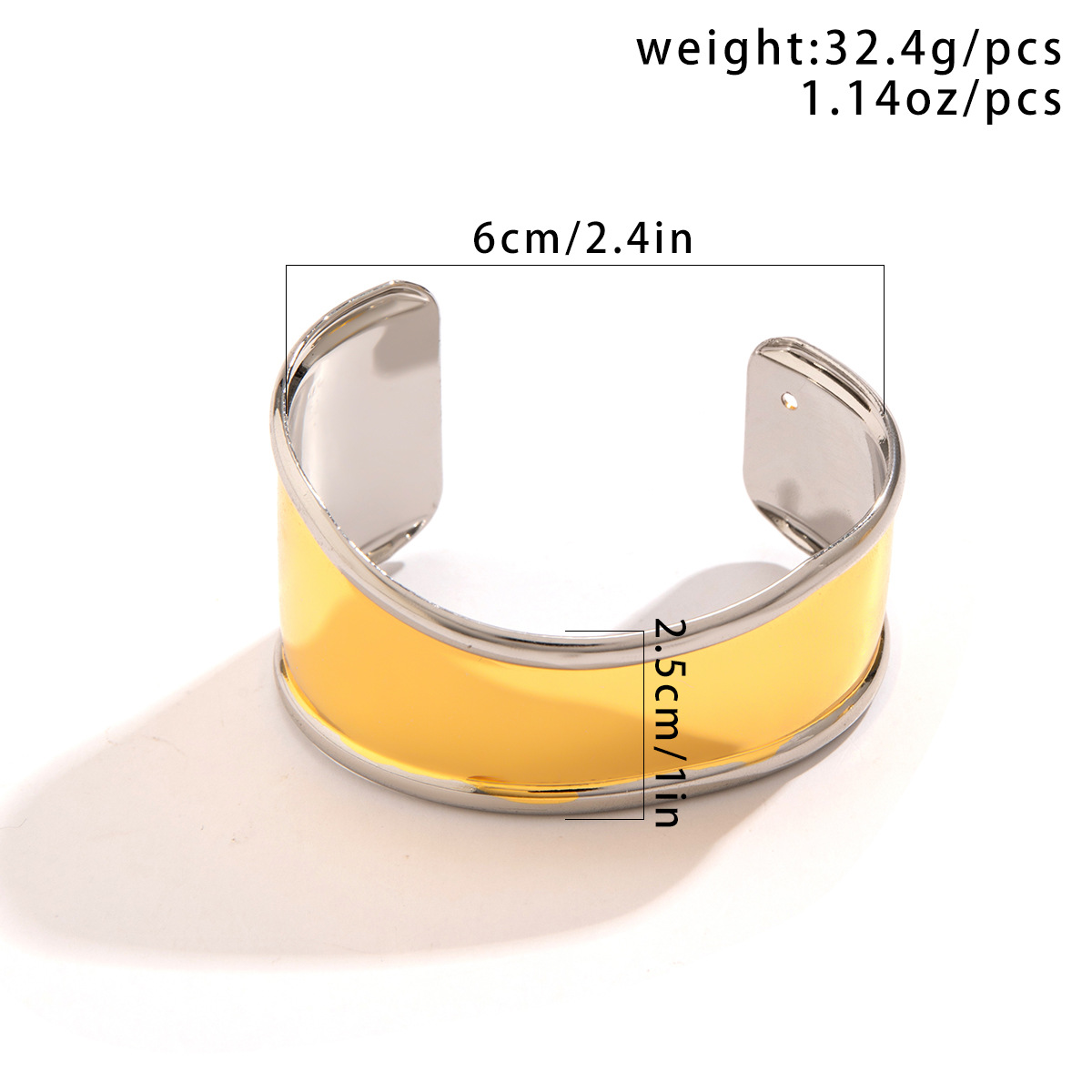 Manschettenarmreif für Damen, offene, breite, glänzende Armbänder, Wickelarmbänder_voghion.com