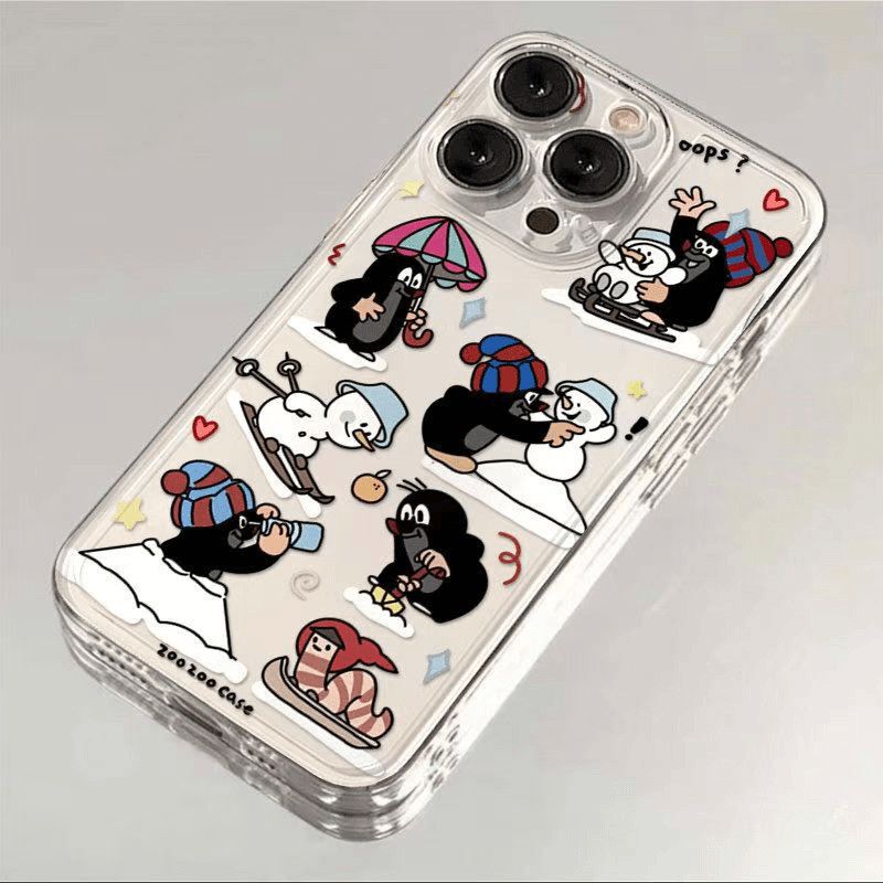 Ski Mole Is Suitable for Apple 16Plus Mobile Phone Case Iphone15 New 14Romax/13/12/11 Transparent Ski Mole Is Suitable for Apple 16Plus Mobile Phone Case Iphone15 New 14Romax/13/12/11 Transparent
