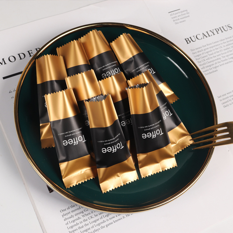 网红太妃糖袋手工海盐杏仁牛轧糖包装袋咖啡糖机封袋烘焙小糖果袋