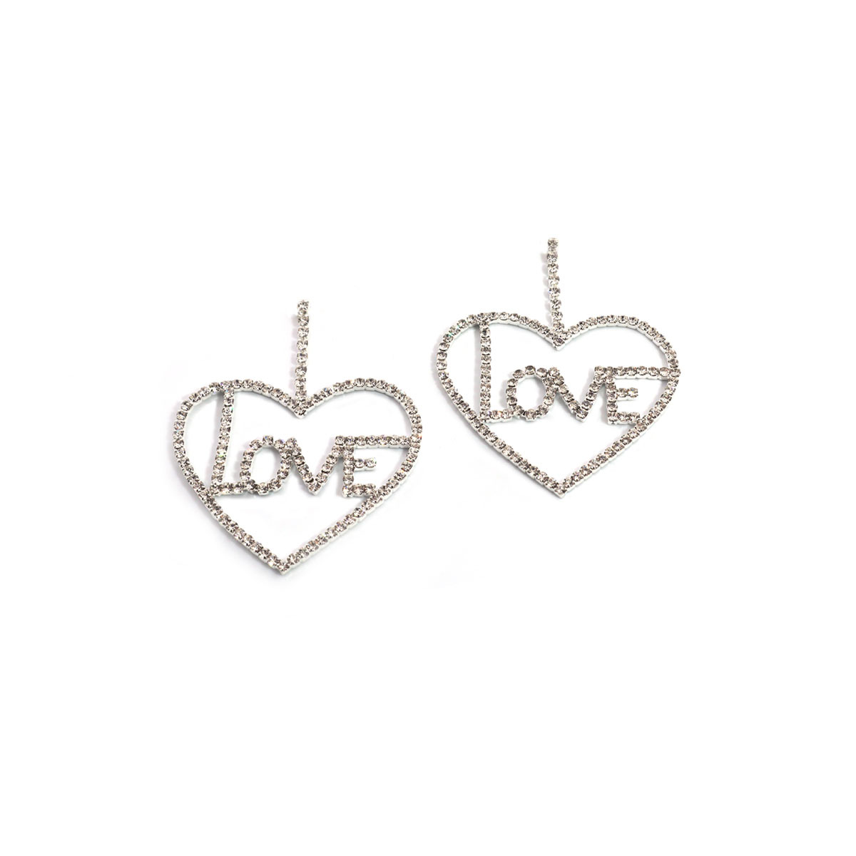 1 Pair Quantity Holiday, Daily Occasion 1 Pair Vintage Style Classic Style Love Heart Shape Plating Copper Rhinestones Drop Earrings