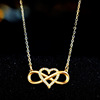 Fashionable golden diamond pendant heart shaped, necklace, jewelry, wish, Amazon, European style